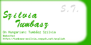 szilvia tumbasz business card